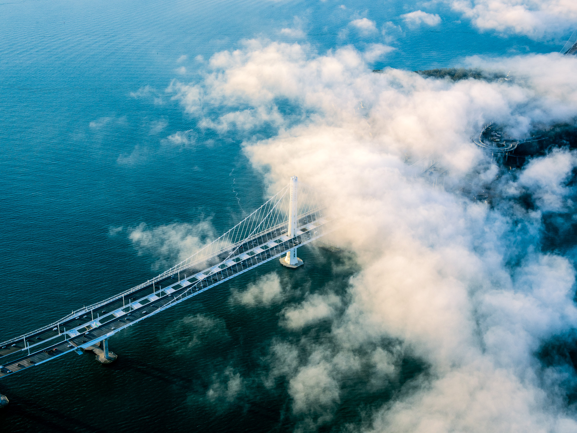 bay bridge clouds
