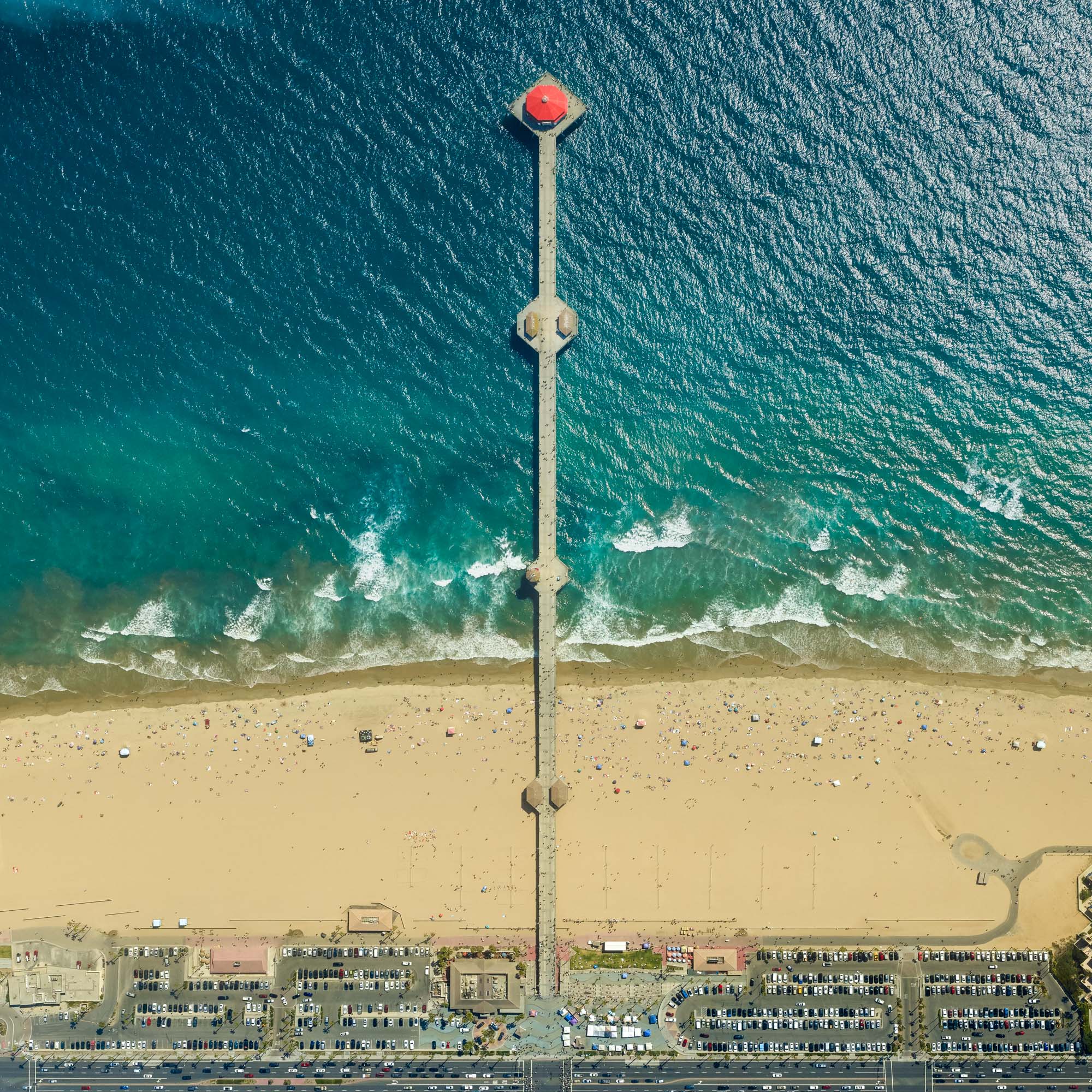 red california pier